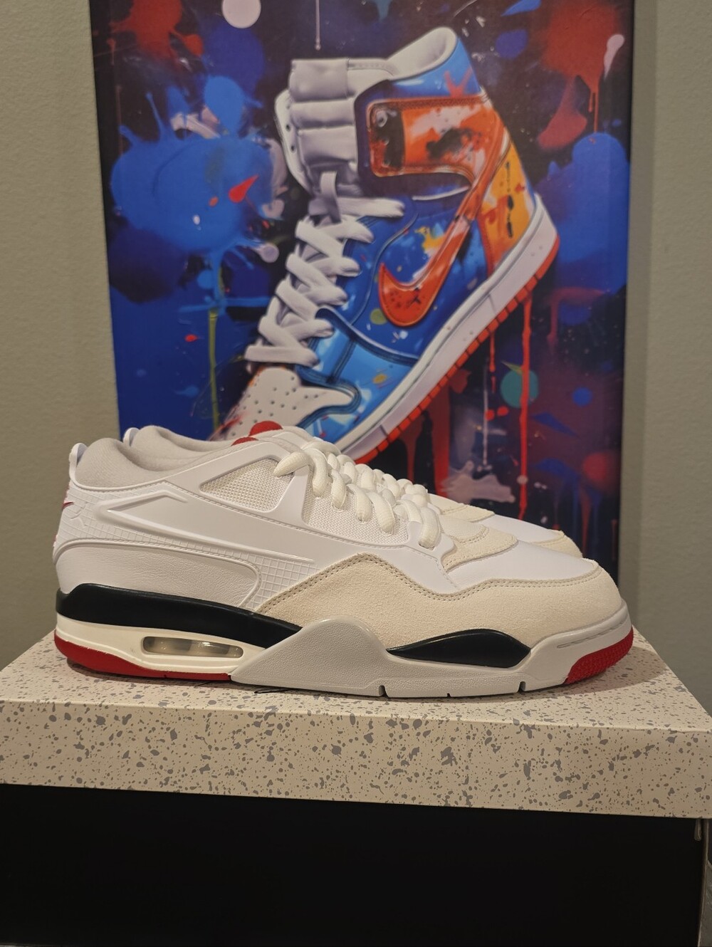 Jordan Air Jordan 4 RM White/Varsity Red-Black Shoe Box Label
